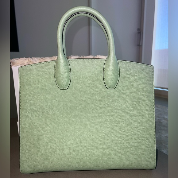 SALVATORE FERRAGAMO STUDIO TOP HANDLE BAG IN GREEN EXCELLENT CONDITION - Picture 5 of 7